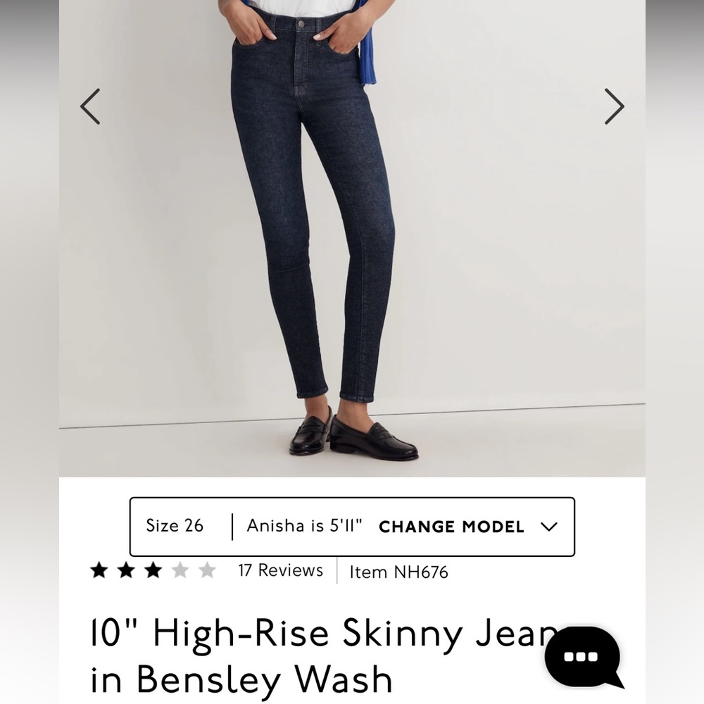 Madewell 10’ High Rise Skinny